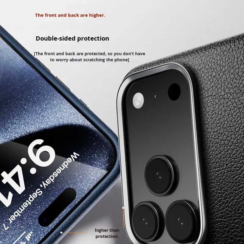 Premium Leather Textured Case for iPhone 18 Series