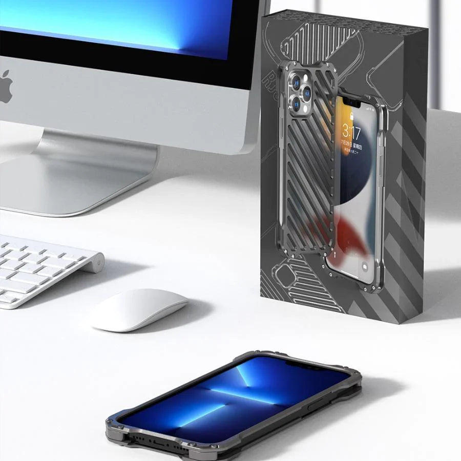 Premium R-Just Aluminium Grill Case for iPhone