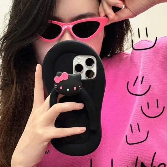 Cute Hello Kitty Phone Case- Easy Holder Selfie Case.