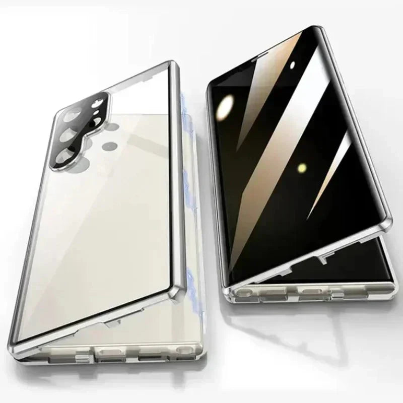 Galaxy S26 Ultra privacy shield magnetic glass case front view
