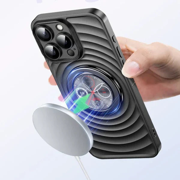 iPhone Case with Built-In 3D Compass and Frosted Finish.