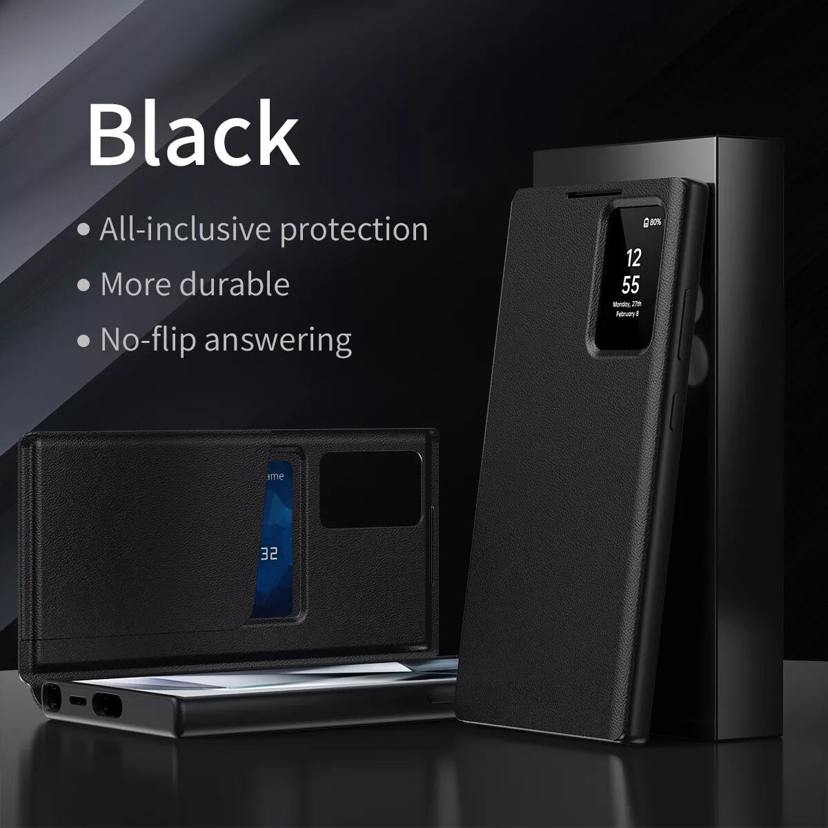 IC Smart View Wallet Flip Case black