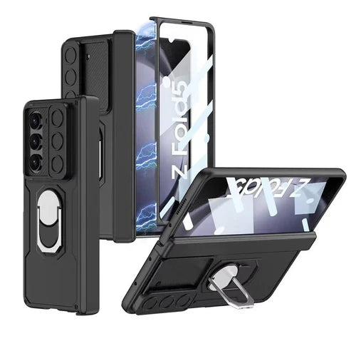 Samsung Galaxy Z Fold 5 Rugged Protective Case with Ring Holder.