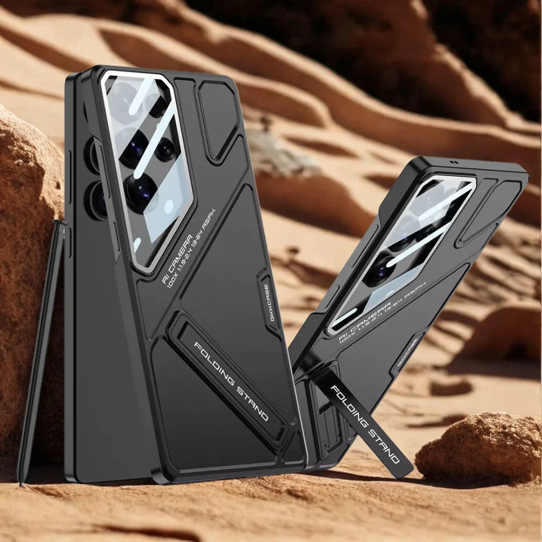 Sleek Matte Kickstand Case with Camera Glass Protection - New Arrival.